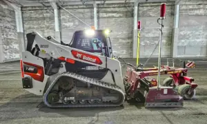 Bobcat T86 complete with SharpGrade Box Blade and full machine Control for precision grading and incredibly manoeuvrability