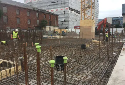 Steelwork for reinforced concrete floor JPG