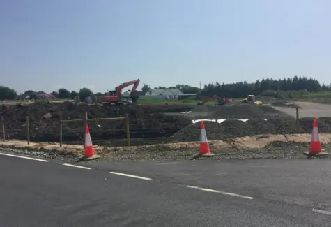Diggers and roller at work jpeg