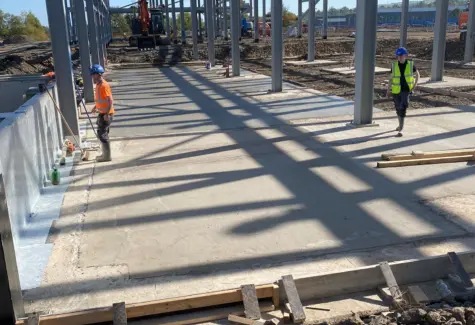 Internal concrete floor