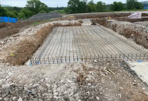 Mesh for concrete pad
