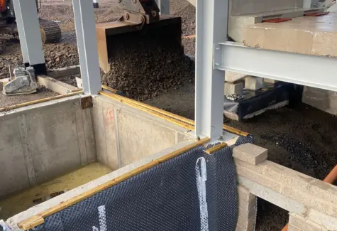 Steel frame and subfloor