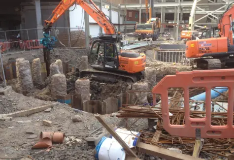 Breaking down piles JPG