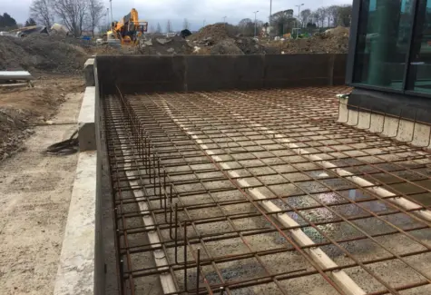 Steelwork for external hard surfacing JPG