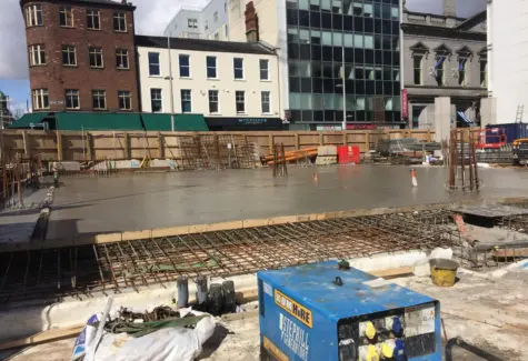 Concrete poured for reinforced floor JPG