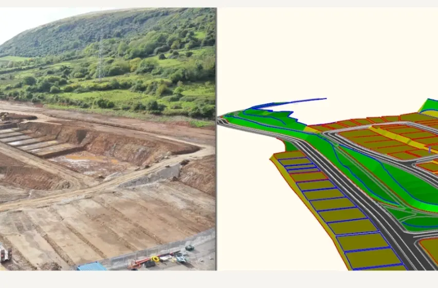 Bulk excavations of site and new elevations created using with 3D machine control