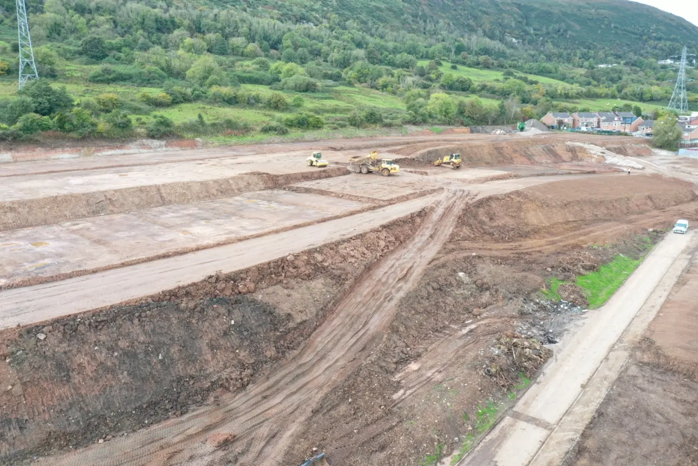 Bulk earthworks to prepare site for development