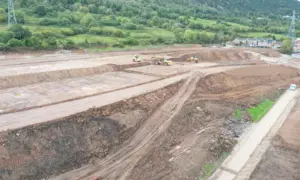 Bulk earthworks to prepare site for development