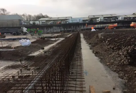 Steelwork for reinforced concrete base for structural steel jpeg