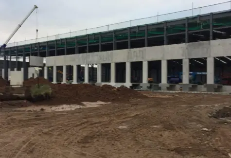 Lifting of concrete panels into place JPG