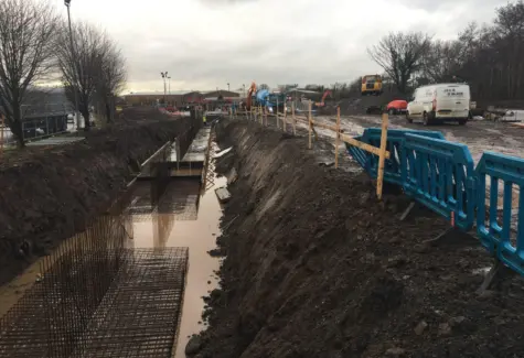 Trenches with steels and machines JPG