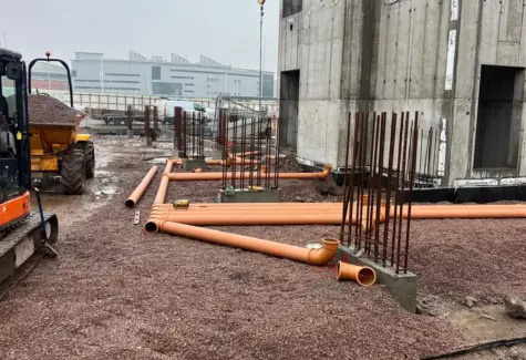 drainage pipes with stripped lift core