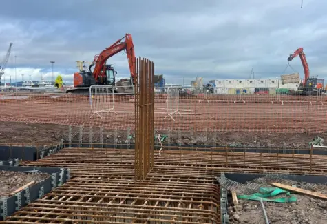 steel in place ready for concrete