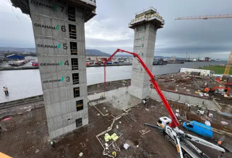 Floors being poured