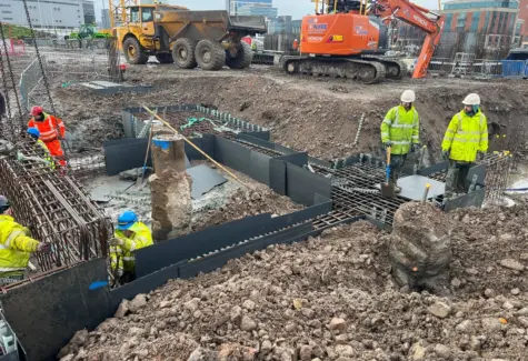 placing steel