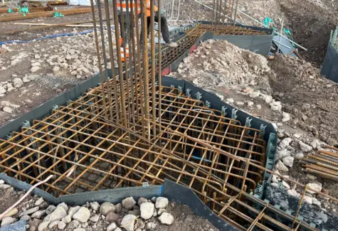 Reinforced concrete pile caps