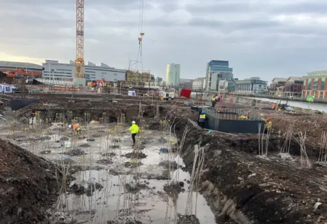 exposed pile caps