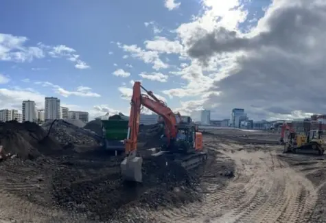 crushing and screening site won materials for reuse on site
