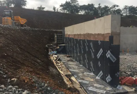 Applying membrane to floor and walls JPG