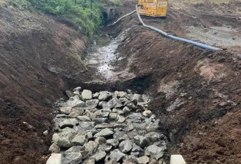 Concrete drainage end point