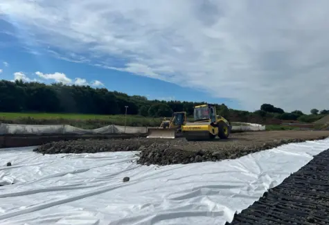 Rolling first layer of stone