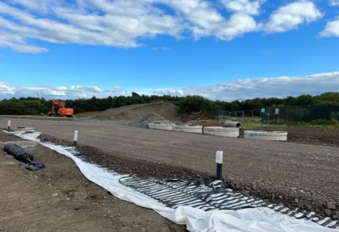 roadways stoned and drainage inspection chambers