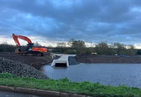 Culvert creation to SuDS pond