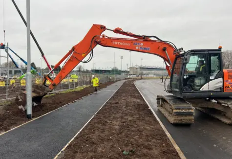 Adding soil for grass areas