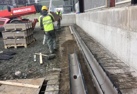 Preparing drainage channels JPG