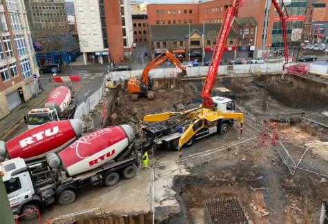 Dublin road pouring concrete