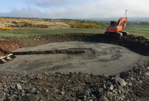 Trench into turbine base JPG